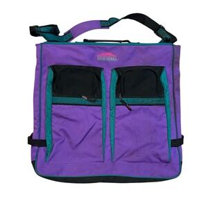 Vintage High Sierra Vintage Purple Teal Garment Travel Bag Luggage